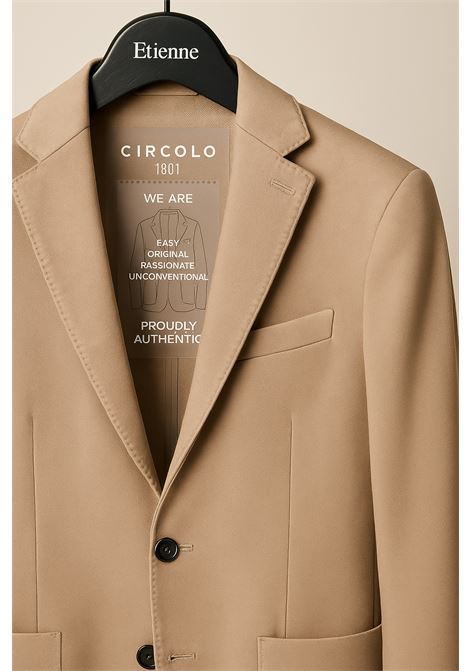 Blazer Uomo CIRCOLO 1901 in Jersey Stretch Beige  Modello Easy Jacket CIRCOLO 1901 | Giacche | CN4660766